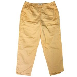 Talbots Woman 18W Apricot Orange Stretch Cotton Straight Leg High Rise Pants
